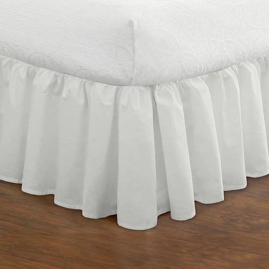 Best Pirce ๐ Unbranded Ruffled Poplin Bed ๐ Skirt White ๐ฅ - Image 3