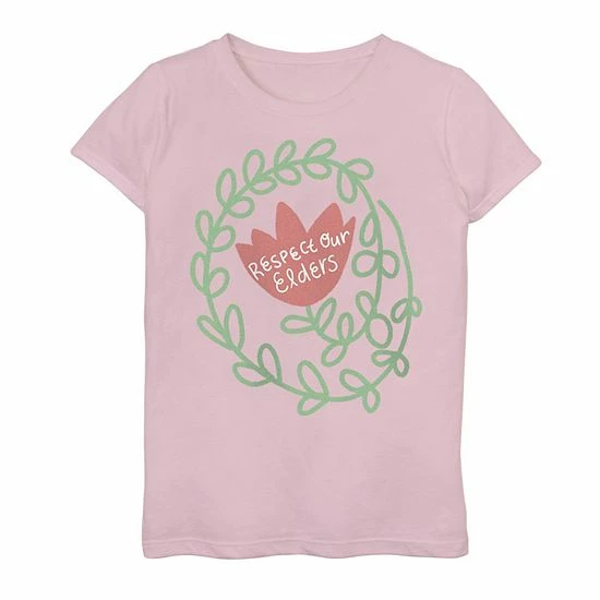 Flash Sale ✨ Unbranded 👧 Girls 7-16 Respect Elders Inspirational Flowers Tee 🥰