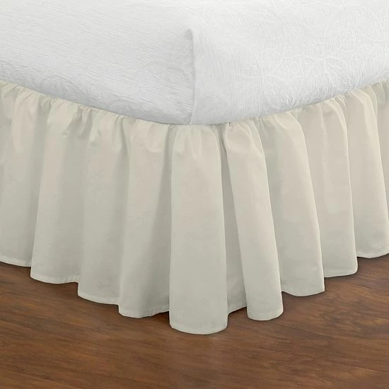 Best Pirce ๐ Unbranded Ruffled Poplin Bed ๐ Skirt White ๐ฅ - Image 4