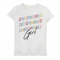 New 🤩 Unbranded 👧 Girls 7-16 Unstoppable Girl Text Tee ⌛
