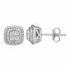 Wholesale ⌛ Unbranded Sterling Silver 1/10 Carat T.W. Diamond Halo Stud Earrings 😀