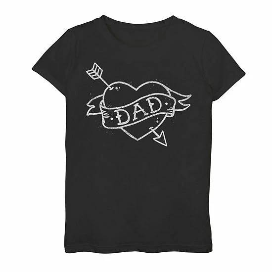 Outlet ⭐ Unbranded 👧 Girls 7-16 Fifth Sun Dad Heart Graphic Tee 🎉