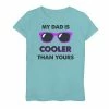 New 👍 Unbranded 👧 Girls 7-16 My Dad Is COOLER Than Yours Blue Kid's Father's Day Graphic Tee 🛒