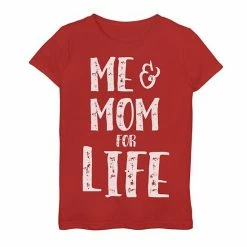 New 🧨 Unbranded 👧 Girls 7-16 Me & Mom For Life Rustic Text 👩 Mother's Day Graphic Tee ✔️