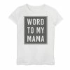 Top 10 👏 Unbranded 👧 Girls 7-16 Word To My Mama Black Poster 👩 Mother's Day Graphic Tee 👍