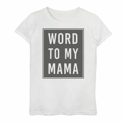 Top 10 👏 Unbranded 👧 Girls 7-16 Word To My Mama Black Poster 👩 Mother's Day Graphic Tee 👍
