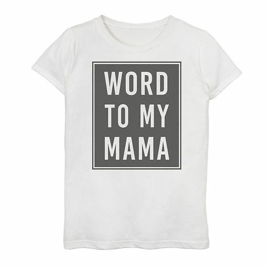 Top 10 👏 Unbranded 👧 Girls 7-16 Word To My Mama Black Poster 👩 Mother's Day Graphic Tee 👍