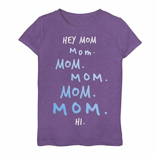 Cheapest ๐ Unbranded ๐ง Girls 7-16 Hey Mom Mom Mom Hi Pink Ombre ๐ฉ Mother's Day Graphic Tee ๐