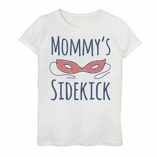 Outlet โ Unbranded ๐ง Girls 7-16 Mommy's Sidekick Mask Doodle ๐ฉ Mother's Day Graphic Tee ๐