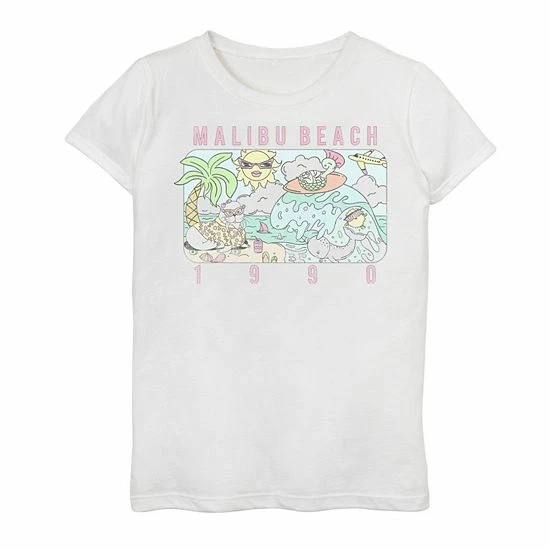 New ๐งจ Unbranded ๐ง Girls 7-16 Fifth Sun Malibu Beach Graphic Tee ๐