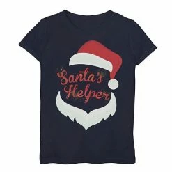 New ✔️ Unbranded 👧 Girls 7-16 "Santa's Helper" Holiday Graphic Tee 🛒