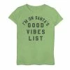 Cheap 🔥 Unbranded 👧 Girls 7-16 "I'm On Santa's Good Vibes List" Holiday Graphic Tee 🌟