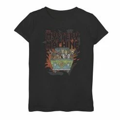 Hot Sale 🔔 Unbranded 👧 Girls 7-16 Scooby-Doo "Mystery Machine" Flame Portrait Graphic Tee 🔥