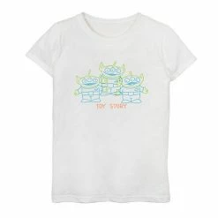 Best deal ⌛ Unbranded 👧 Girls 7-16 Disney / Pixar Toy Story Aliens Line Art Graphic Tee 🎁