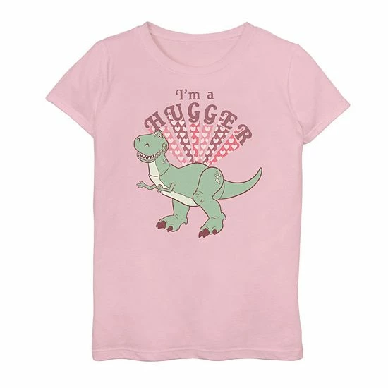 Top 10 ❤️ Unbranded 👧 Girls 7-16 Disney / Pixar Toy Story Rex "I'm A Hugger" Graphic Tee Pink ✨ - Image 2