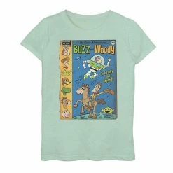 Outlet ❤️ Unbranded 👧 Girls 7-16 Disney / Pixar Toy Story Adventures Of Buzz & Woody Comic Graphic Tee 🤩