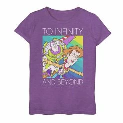 Promo 🥰 Unbranded 👧 Girls 7-16 Disney / Pixar Toy Story 4 Buzz & Woody "Infinity And Beyond" Graphic Tee 🛒