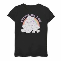 New 😉 Unbranded 👧 Girls 7-16 Disney / Pixar Toy Story 4 Ducky & Bunny "Stuck On You" Graphic Tee 🤩