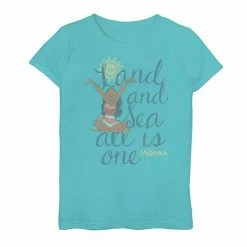 Top 10 😍 Unbranded Disney's Moana 👧 Girls 7-16 "Land And Sea" Graphic Tee 🔥