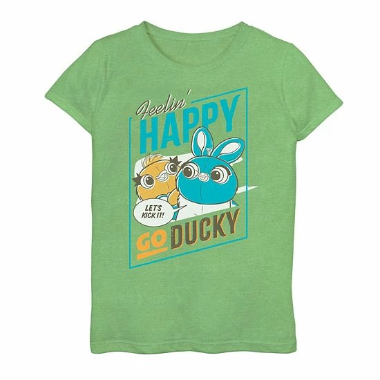 Coupon 👏 Unbranded 👧 Girls 7-16 Disney / Pixar Toy Story 4 Ducky & Bunny "Happy" Graphic Tee 👏
