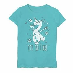 Top 10 🔥 Unbranded Disney's Frozen 👧 Girls 7-16 Olaf "I'm So Cool" Graphic Tee 🧨
