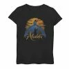 Best Pirce 🤩 Unbranded Disney's Aladdin Live Action 👧 Girls 7-16 Genie & Aladdin Sunset Graphic Tee ❤️