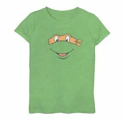 Outlet ✔️ Unbranded 👧 Girls 7-16 Teenage Mutant Ninja Turtles Mikey Face Graphic Tee 🎁