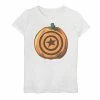 Outlet ❤️ Unbranded 👧 Girls 7-16 Marvel Captain America Pumpkin Logo Graphic Tee 🔔