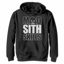 New 😀 Unbranded Boys 8-20 Star Wars Vader Mad Sith Skills Graphic Hoodie ❤️