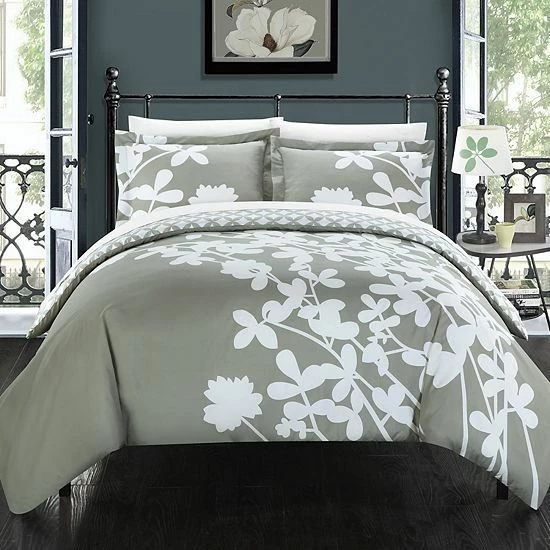 Buy 😀 Unbranded Calla Lily 3-piece Duvet Cover Set Gray ⭐ - Image 4