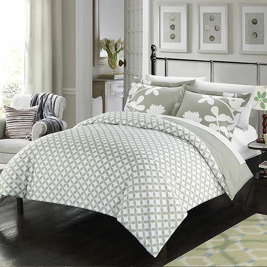 Buy 😀 Unbranded Calla Lily 3-piece Duvet Cover Set Gray ⭐ - Image 7