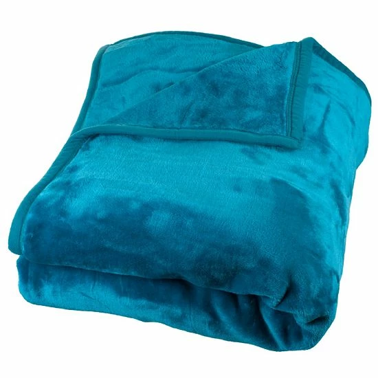 Outlet ๐ Unbranded Portsmouth Home Solid Plush Faux-Mink Blanket - Twin Aqua โค๏ธ - Image 5
