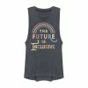Coupon 🤩 Unbranded Junior's The Future Is Inclusive Colorful Rainbow Text Muscle Tee 💯
