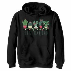 Buy 💯 Unbranded Boys 8-20 Feliz Navidad Cactus And 🎄 Christmas Lights Fleece Hoodie 🛒