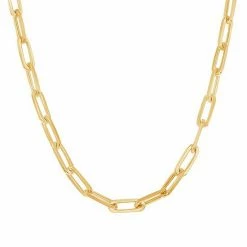 Top 10 🛒 Unbranded 14k Gold Over Silver Paper Clip Chain Necklace - 16 In. 💯