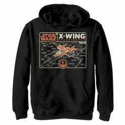 Top 10 🔥 Unbranded Boys 8-20 Star Wars The Rise Of Skywalker X-Wing Schematic Frame Graphic Hoodie 🎁