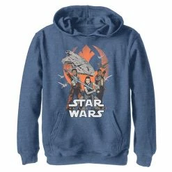 Best Pirce 🛒 Unbranded Boys 8-20 Star Wars Last Jedi Rey Finn Poe Falcon Retro Rebel Hoodie 👏