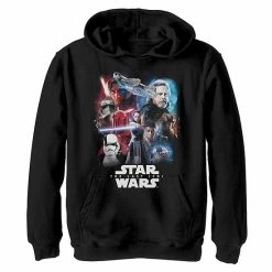 Outlet 🔥 Unbranded Boys 8-20 Star Wars Last Jedi Paint Portraits Collage Poster Hoodie 🛒