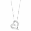 Discount 🌟 Unbranded Sterling Silver 1/4 Carat T.W. Diamond Heart Pendant Necklace 🛒
