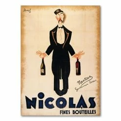 Best Pirce 🥰 Unbranded ''Nicolas Fines Bouteilles'' Canvas Wall Art 🔔