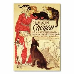 New 😉 Unbranded ''Clinique Cheron'' Canvas Wall Art By Theophile A. Steinlen 🎉