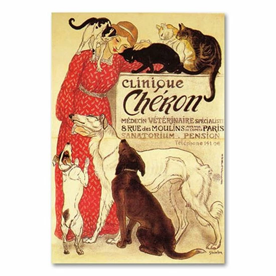 New ๐ Unbranded ''Clinique Cheron'' Canvas Wall Art By Theophile A. Steinlen ๐