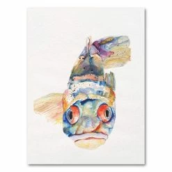 Best Sale 🛒 Unbranded ''Blue Fish'' Canvas Wall Art By Pat Saunders-White 🔔
