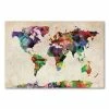 Deals 🎉 Unbranded ''Urban Watercolor World Map'' Canvas Wall Art By Michael Tompsett ❤️