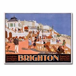 New ✔️ Unbranded "Brighton" 18" X 24" Canvas Art By Henry Gawthorn 🔥