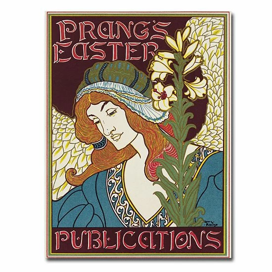 Wholesale 😍 Unbranded "Prang's Easters Publications, 1896" 18" X 24" Canvas Art By Louis Rhead 💯