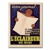 Hot Sale ✨ Unbranded "L'Eclaireur Du Midi, 1939" 35" X 47" Canvas Art By JM Bompard 🌟