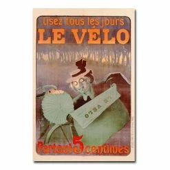 New 🔥 Unbranded "Le Velo, 1899" 30" X 47" Canvas Art By Ferdinand Misti-Mifliez 🌟