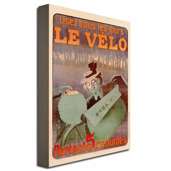 New ๐ฅ Unbranded "Le Velo, 1899" 30" X 47" Canvas Art By Ferdinand Misti-Mifliez ๐ - Image 2