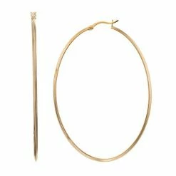 Wholesale 👍 Unbranded 14k Gold Over Silver Oval Hoop Earrings 👍